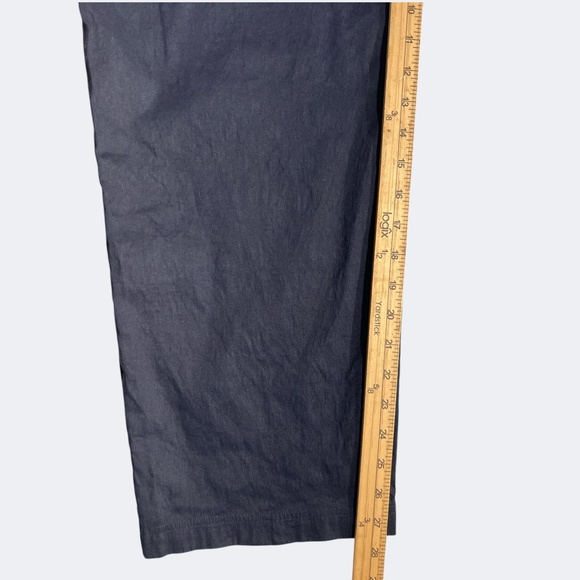 Eileen Fisher Pants Women PL Black Tapered Linen Viscose Minimalist Timeless - Picture 15 of 16